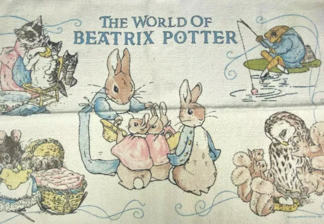 Beatrix Potter Bunny Rabbit Woven Rug Child Baby Room Kitten Toad Frog