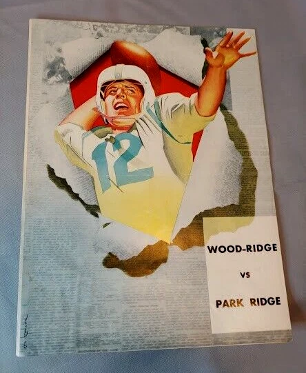 1959 NJ High School Football Program Wood-Ridge vs Park Ridge
