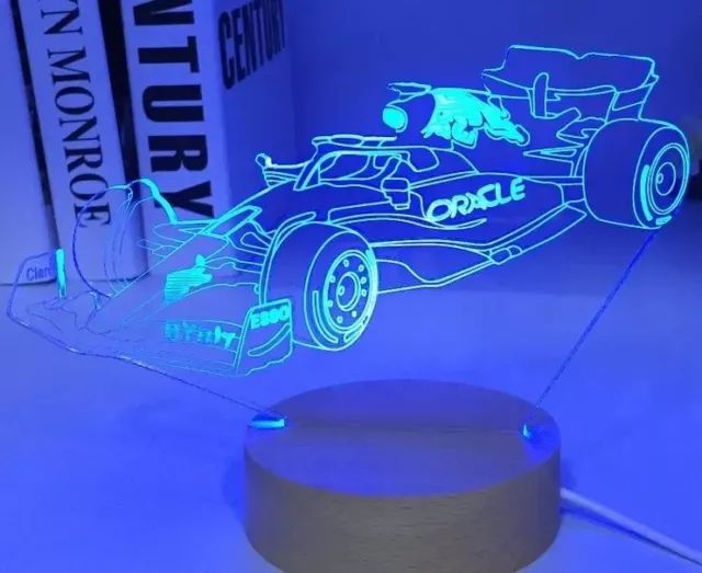 F1 Red Bull Racing 3D LED USB Display Light Multi Color Car Model Max Verstappen