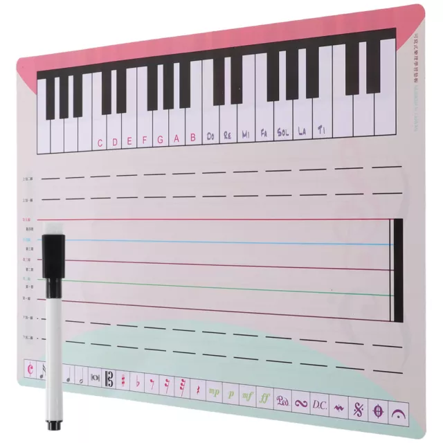 CARDBOARD STAFF WHITEBOARD Musical Notation Tool Keyboard Practice £10. ...