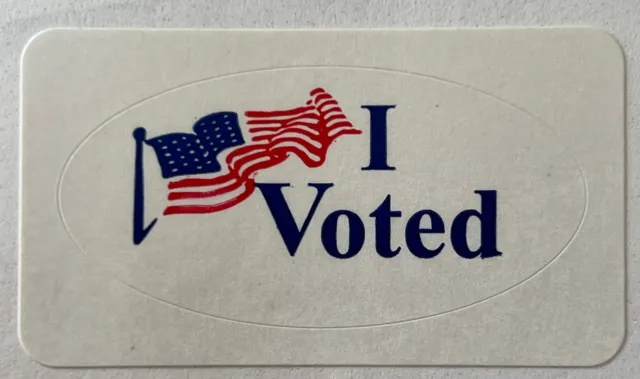 I Voted - Vinyl Sticker - 1.5" Oval Sticker