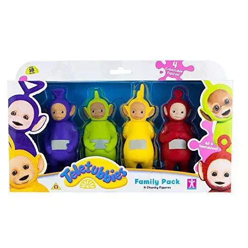 New Teletubbies 4 Chunky Figures Family Pack