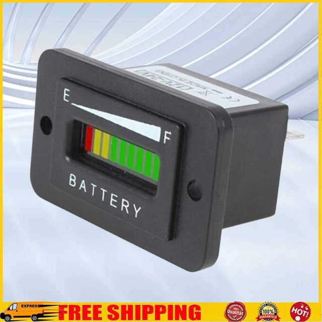 Tester di tensione batteria al piombo acido voltmetro automatico 12 V/24 V/48 V per veicolo ATV