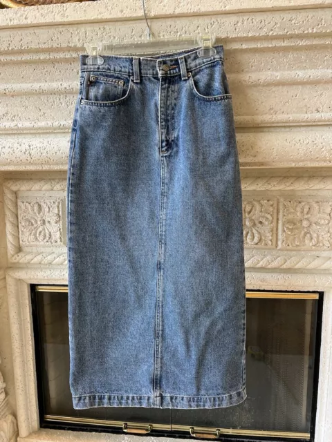 Polo Ralph Lauren Denim Maxi Skirt Size 4