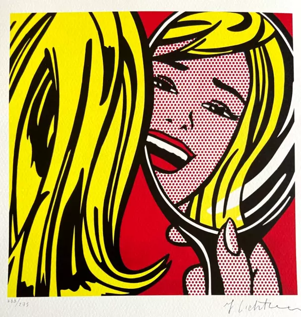 Roy Lichtenstein Litografía 1986 , 275 Ex (Basquiat Oldenburg Warhol Haring)