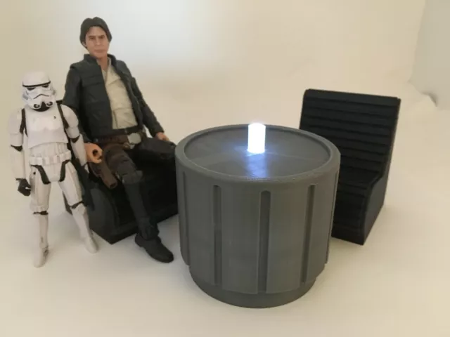 Star Wars Cantina Custom Table and 2 Chairs Booth Set Black Series