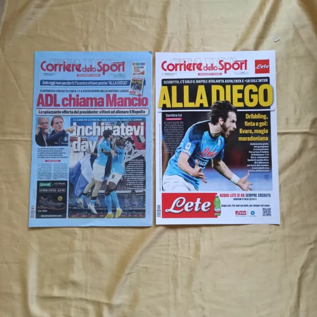 Corriere Dello Sport 04/06/2023 Azzurro -Collezione Napoli+Poster  Kvaratskhelia