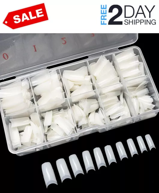 Kit de Uñas Acrílicas 500 Piezas, 10 Tamaños Para Arte de UñasSalones Y Hogar Hágalo usted mismo