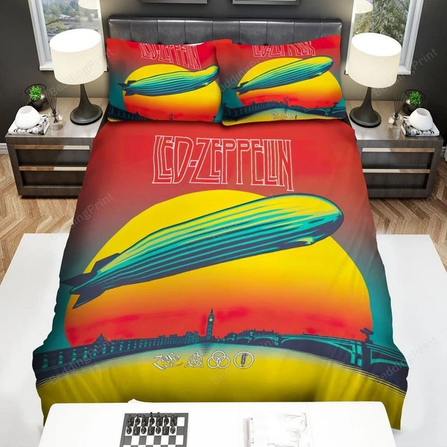 LED ZEPPELIN ICONIC Blimp Quilt Duvet Cover Set Bedclothes Super King