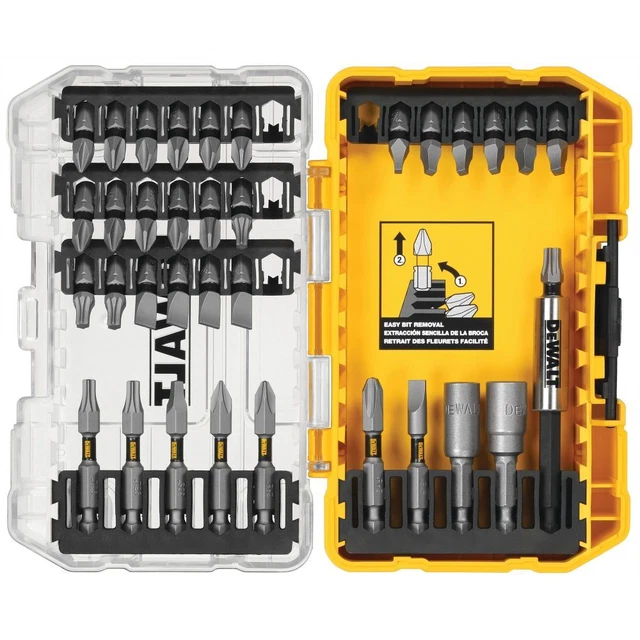 Dewalt 35Pc Tough Grip Screwdriving Bit Sets With Toughcase+ System