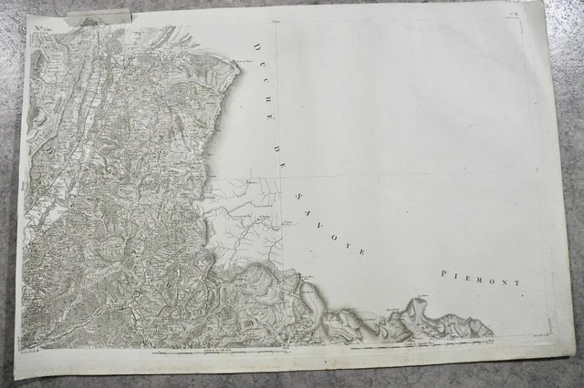 CASSINI CARTE IN PLANO 630mm X 950 mm, 1808, DUCHE DE SAVOIE, n°150, 15 M,