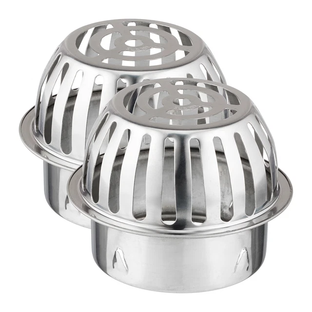 Protezione Per Grondaie In Acciaio Inox - Filtra Foglie E Deterriti (125x137mm, 2 Pezzi) - Foto 2