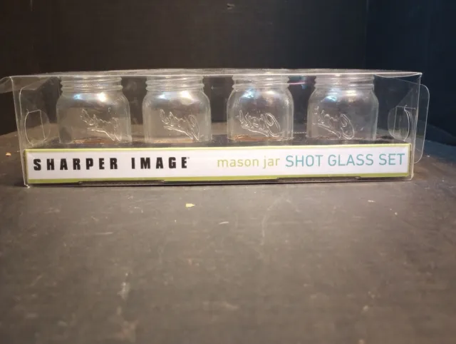 Sharper Image Mason Jar Shot Glasses 4 Pack