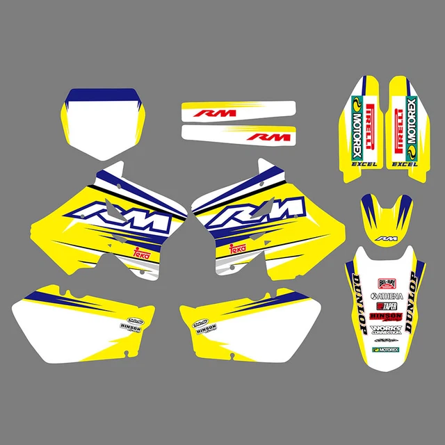 Team Graphics Backdrops Decals Stickers Fit Suzuki RM125 RM250 2001-2011 2012