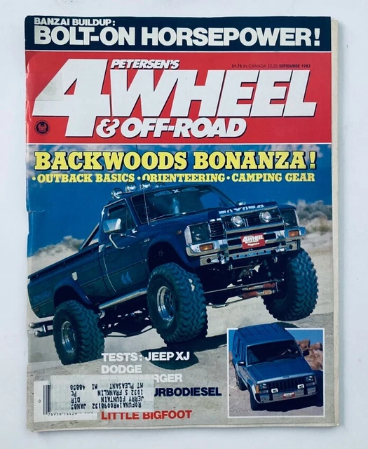 VTG PETERSEN'S 4 Wheel & OffRoad Magazine September 1983 Backwoods