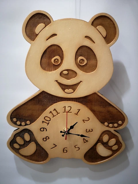 Pendule Murale En Bois Avec Anges - Cadran Analogique - Idée Cadeau