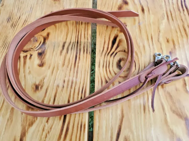 1"X 7ft HORSE TACK WORKING COWBOY LEATHER SPLIT REINS/horse tack/rodeo/U.S.A.