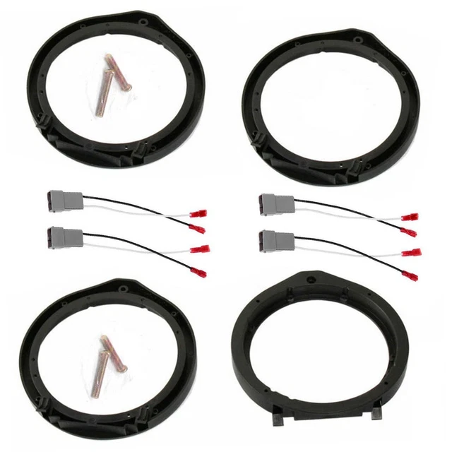 2pairs Porta D'Ingresso Altoparlante Adattatore Supporto Dischi + Cavi Cablaggio