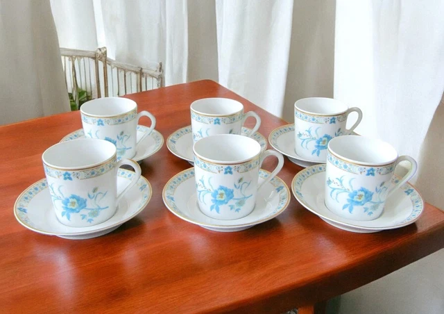 Lot de 6 tasses café expresso en porcelaine de Limoges Haviland