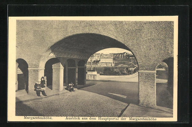 AK Margaretenhöhe, Ausblick aus dem Hauptportal der Margaretenhöhe