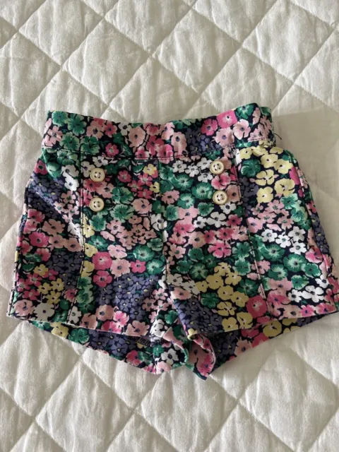 Janie and Jack Baby Girls Floral Shorts Size 12-18 Months