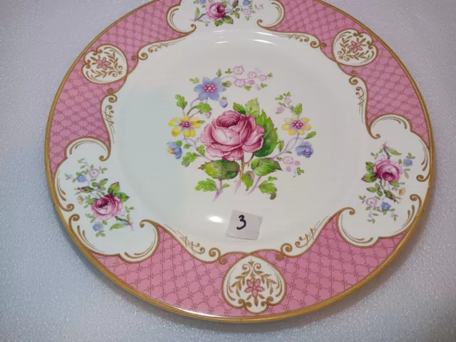 Staffordshire Rose Pink Dinner Plate by Myott Staffordshire