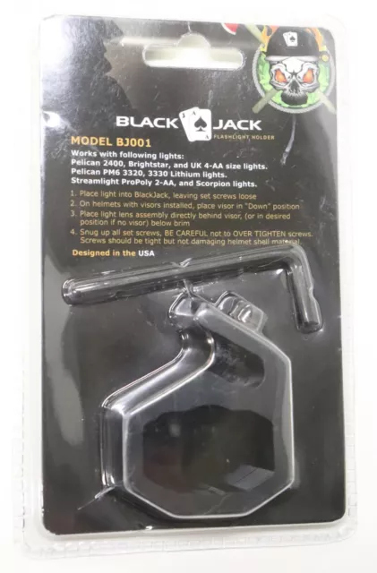 BlackJack Fire Helmet Mount BJ001 Flashlight Holder