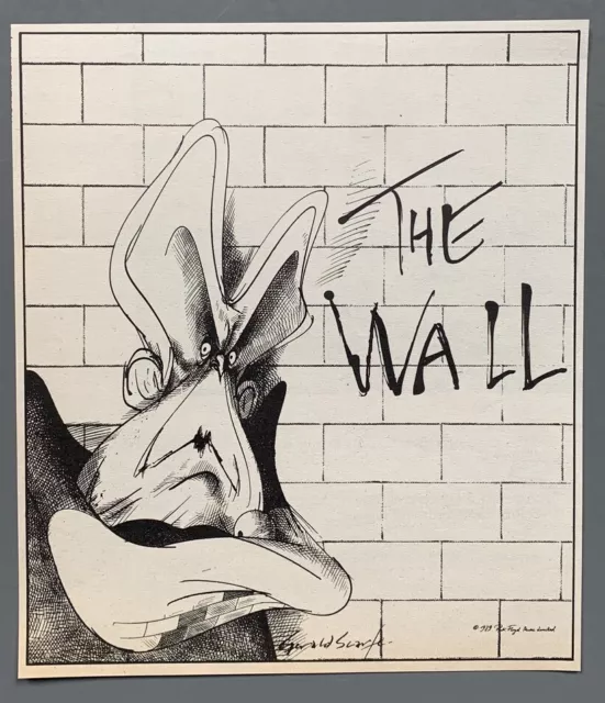 PINK FLOYD 1979 vintage ADVERT THE WALL Gerald Scarfe $14.99 - PicClick