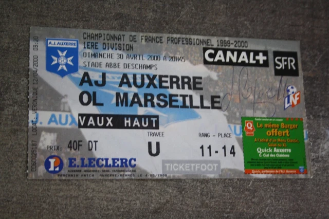 Carte photo football CHABERT AJA AJ AUXERRE Saison 2003-2004