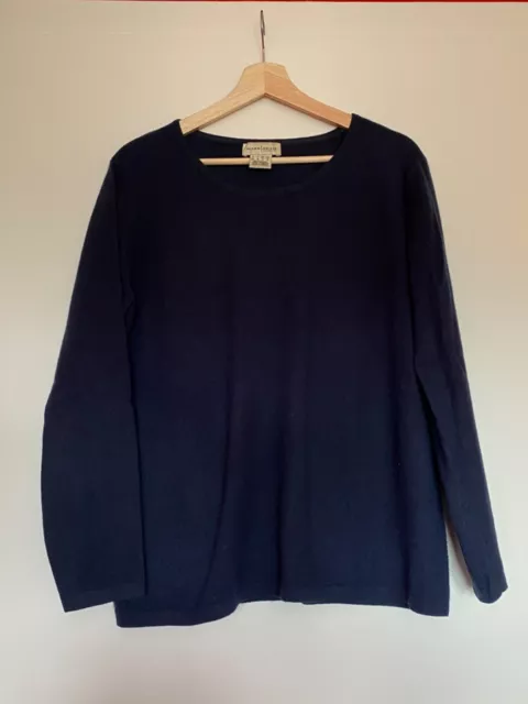 weicher, gemütlicher dunkelblauer Kaschmir Pullover, Gr. 44 (42)