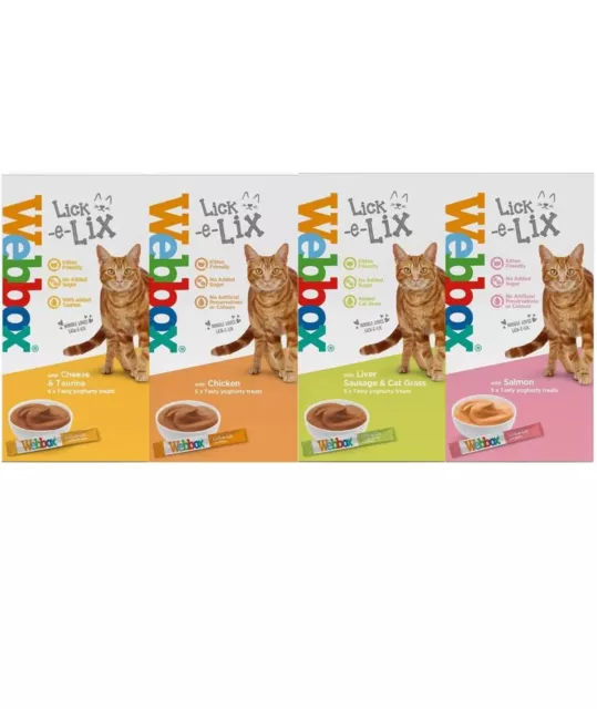 Webbox Cats Delight Lick-E-Lix with Chicken Tasty Yoghurty Treat Sachets