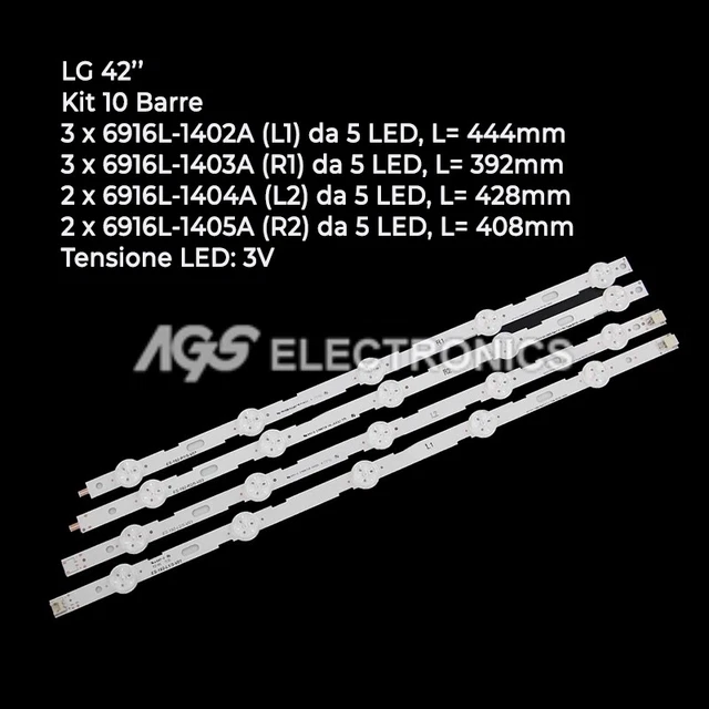 TIRA DE LED 10pcs 6916L-1214A 6916L-1215A 6916L-1216A 6916L-1217A TV 42