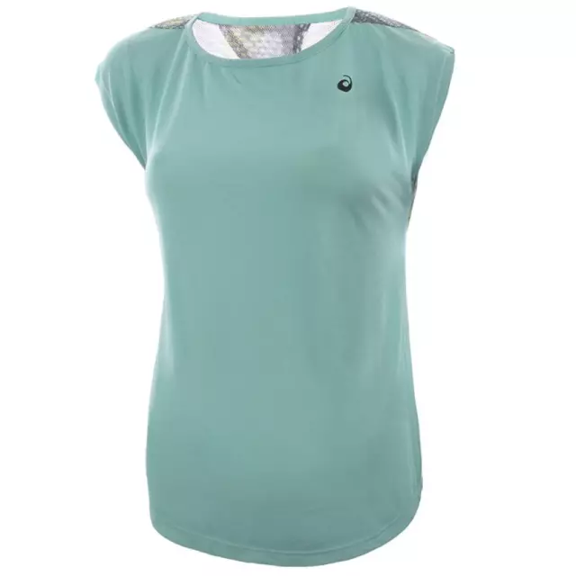 Asics Women's Training T-Shirt (Size XS) Aqua Splash Training Novel Top - New