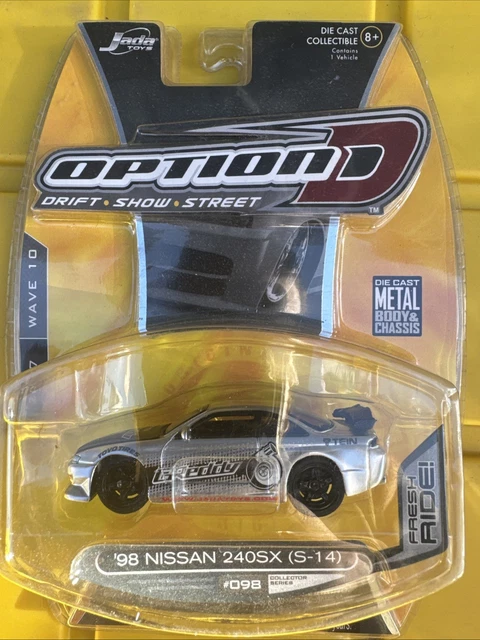 2007 WAVE 10 Jada Toys Option D - '98 Nissan 240 SX (s-14) 1:64