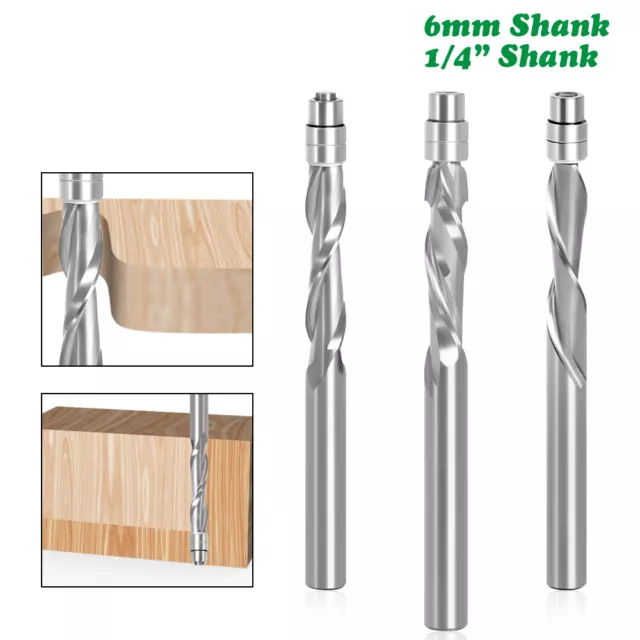 Spiral Flush-Trim Router Bits Flush Trim Router Bit 1/4 Inch Shank Down Up Cut