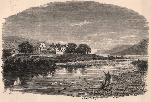 INVERNESS-SHIRE. Fort Augustus. Scotland 1885 old antique print picture