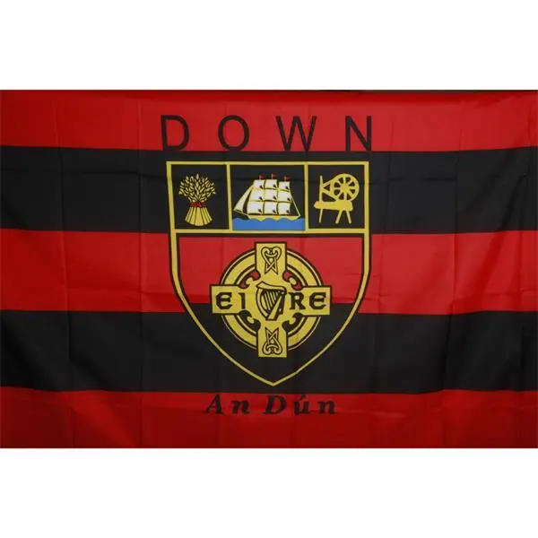 Down GAA Official 5 x 3 FT Flag - Large Crested Irish Gaelic Football Hurling