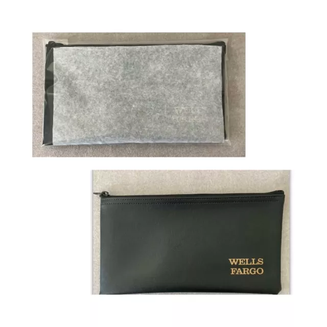 NEW WELLS FARGO BANK Money Deposit Zipper Bank Bag! - 1 New Bag