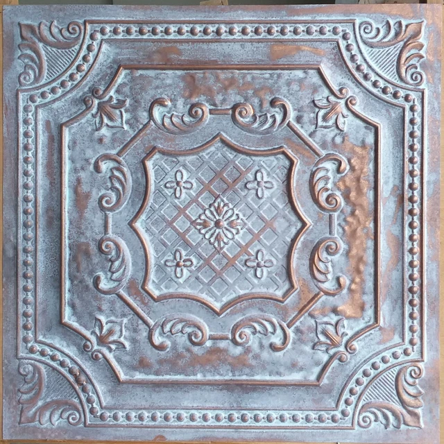 Drop in Ceiling tile faux tin weathering copper decor wall panels PL04 10pcs/lot