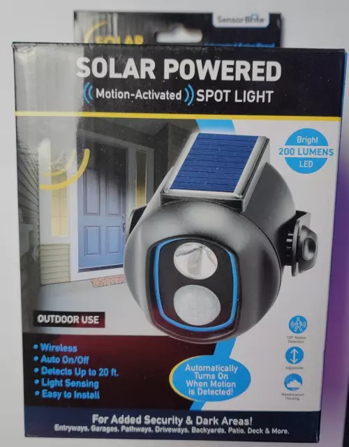 Solar Sentry Sensor Brite Solar Powered Motion Activated Outdoor Spot Light