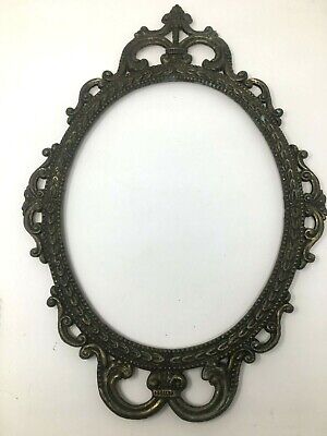 Antique Ornate Brass Metal 14" Wall Picture Frame Wall Decor Gallery Wall Decor