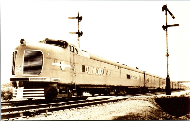 Union Pacific Streamliner Railway RPPC Postcard Train Railroad Reprint