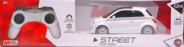 Mondo Motors MM63001W FIAT NUOVA 500 WHITE RADIOCOMANDO 1:24 Modellino