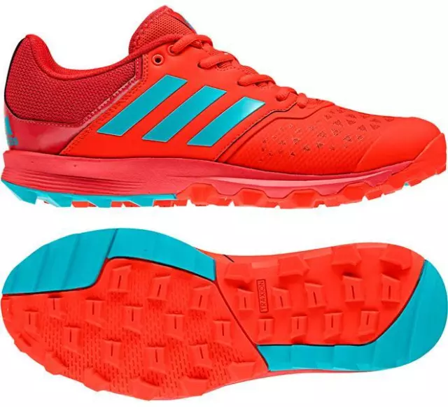 Adidas FlexCloud Hockey Shoes - Red/Aqua