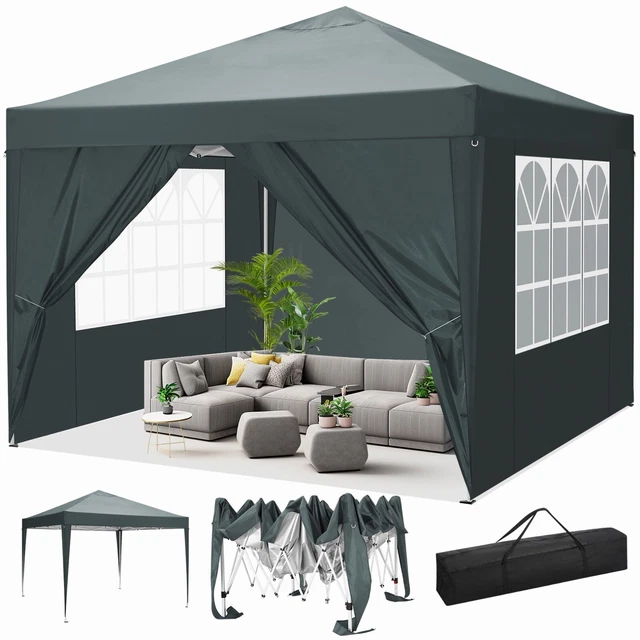 Pavillon 3x3m wasserdicht Gartenzelt Faltpavillon Partyzelt Klapp Falt Pavillion