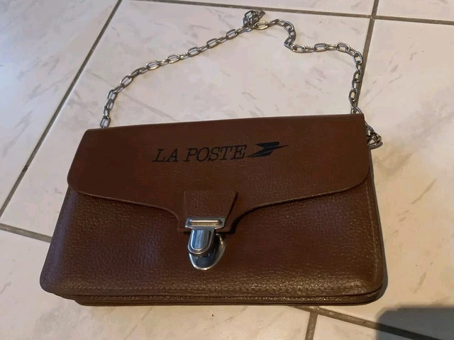 ANCIENNE SACOCHE SAC Bandouliere Cuir Vintage Facteur La Poste Ptt