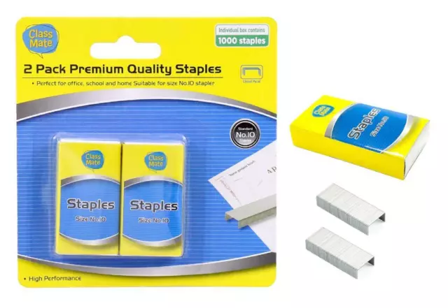 4000 PCs  No 10 - Standard Heavy Duty Staples - Stapler Refill Pins