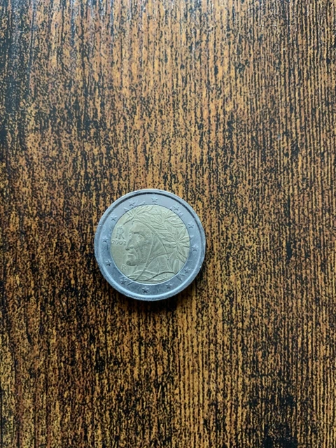 DANTE ALIGHIERI 2002 - Pièce 2 euro Rare Italienne EUR 400,00 - FR