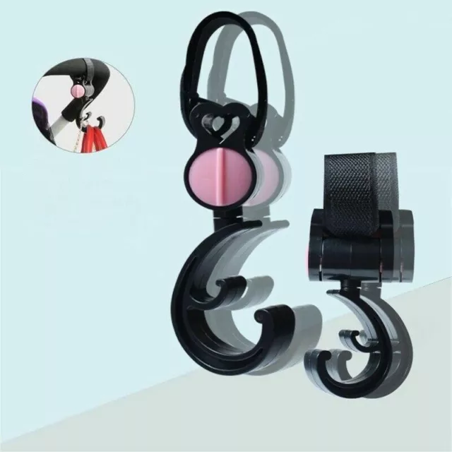 2 Stück Baby Kinderwagen Clips Universal Einkaufstasche Haken Buggy Mummy Beutel 2