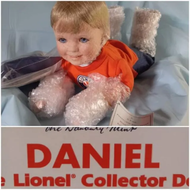 2000 Vintage Danbury Mint Daniel Lionel Train Porcelain Collector Doll w/Train